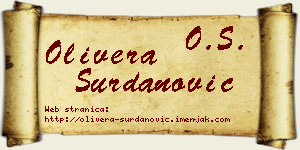 Olivera Surdanović vizit kartica